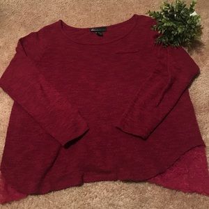 Red/plum/maroon long sleeve